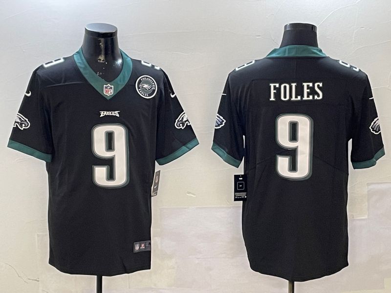 Men Philadelphia Eagles #9 Foles Black Second generations 2025 Nike Vapor Limited NFL Jersey style 2091->kansas city chiefs->NFL Jersey